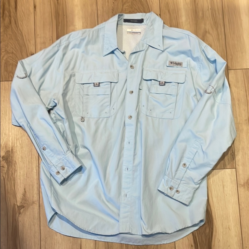 Columbia Light Blue Button-Up Shirt